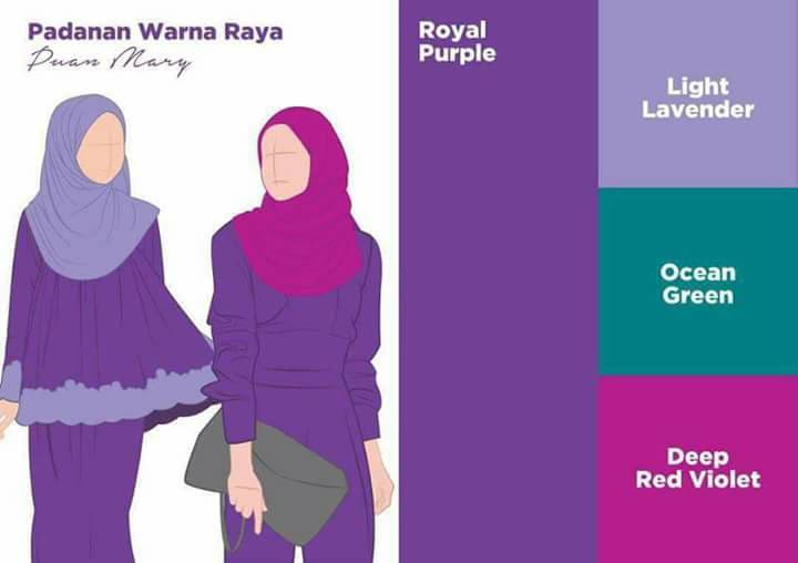  Warna  Tudung  Dan  Baju  Matching  Barulah Raya Bergaya Nona